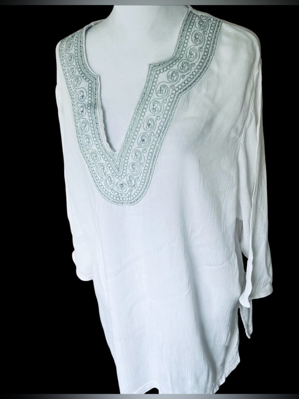 Cathy Daniels 100% viscous tunic/ cover up 1X